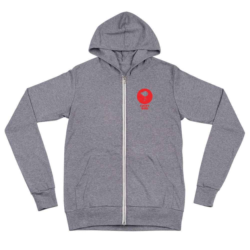 Lucky Bird Unisex zip hoodie