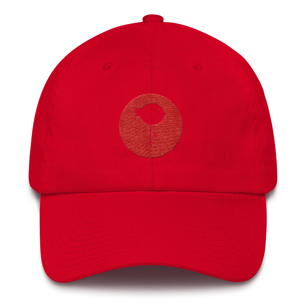 Lucky Bird Single Logo Dad Hat Front and Back Print