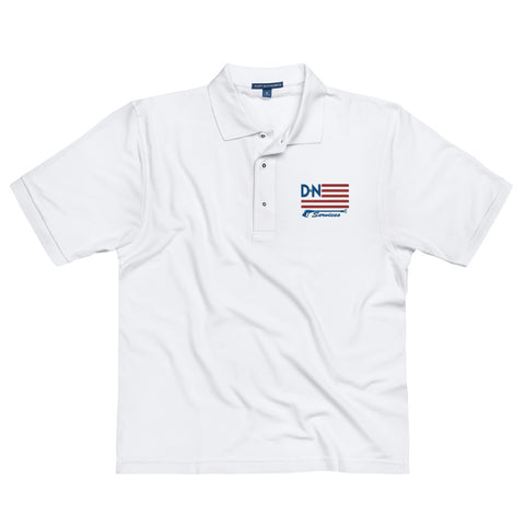 D&N White Men's Premium Polo