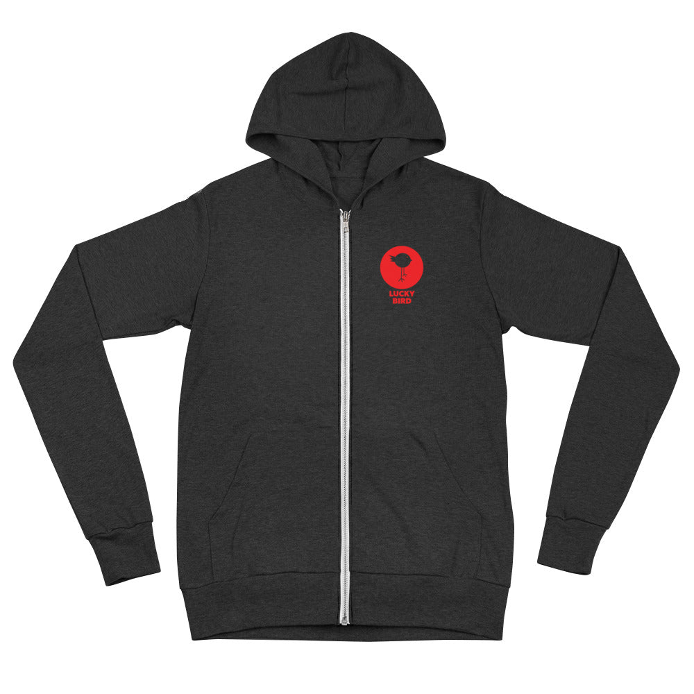 Lucky Bird Unisex zip hoodie