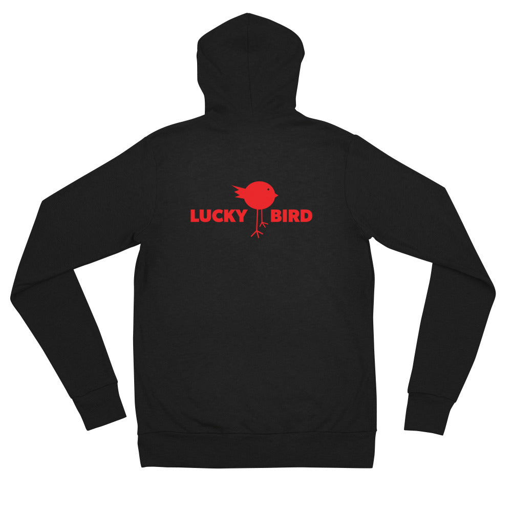 Lucky Bird Unisex zip hoodie