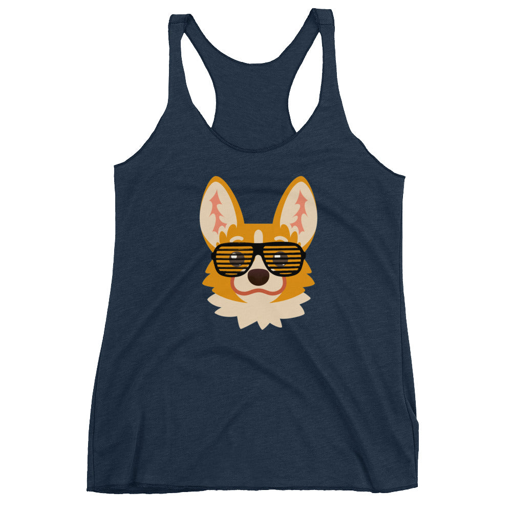 Party Corgi Women's Racerback Tank