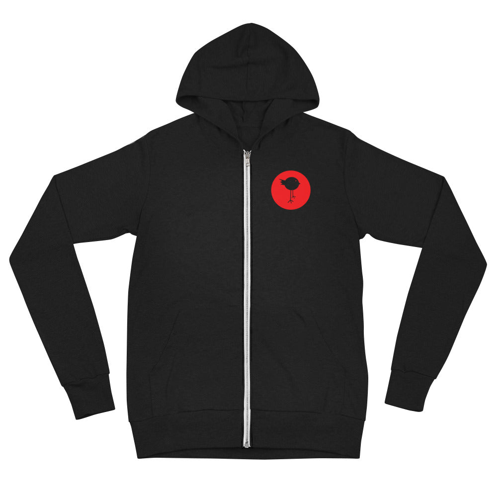Lucky Bird Lightweight Unisex zip hoodie