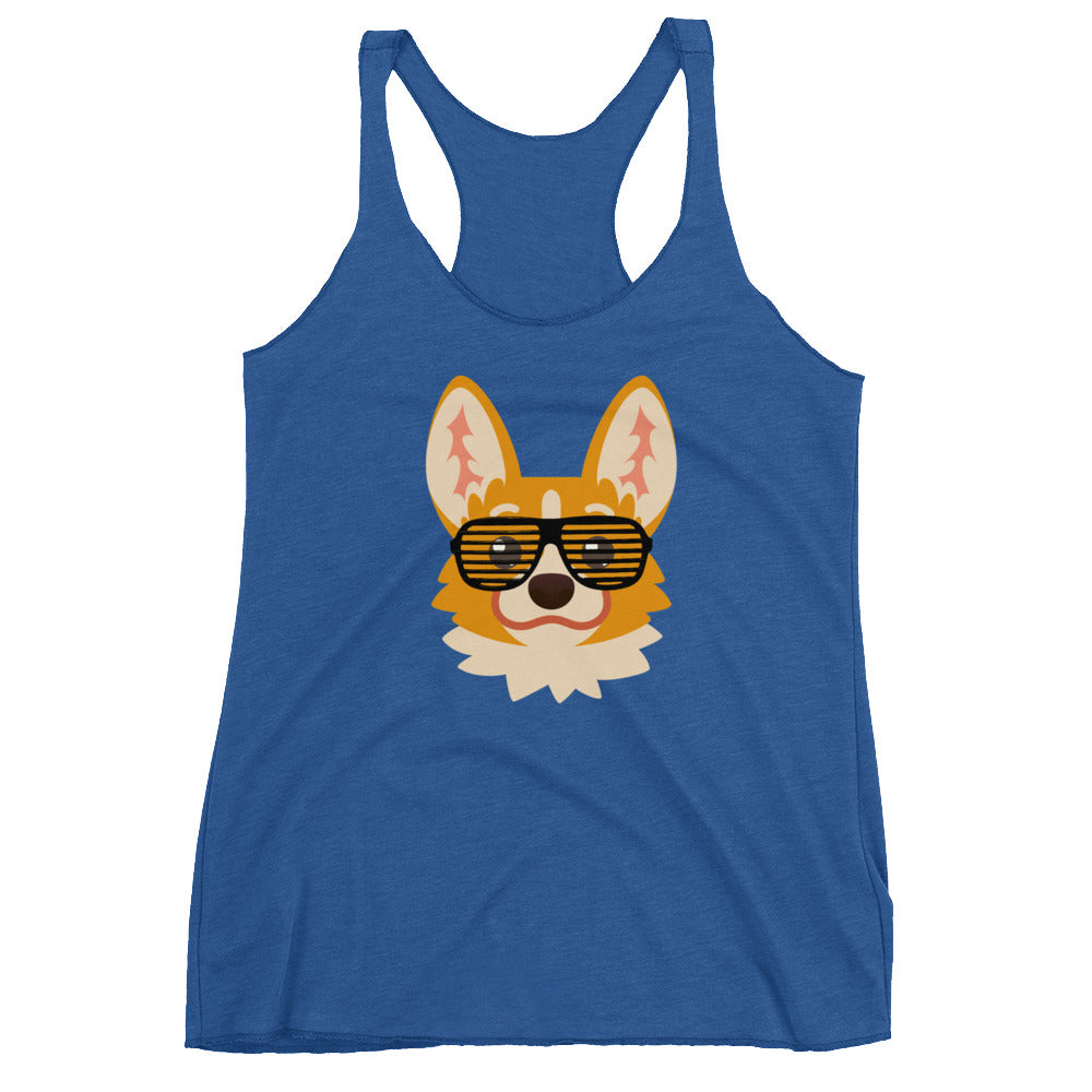 Party Corgi Women's Racerback Tank