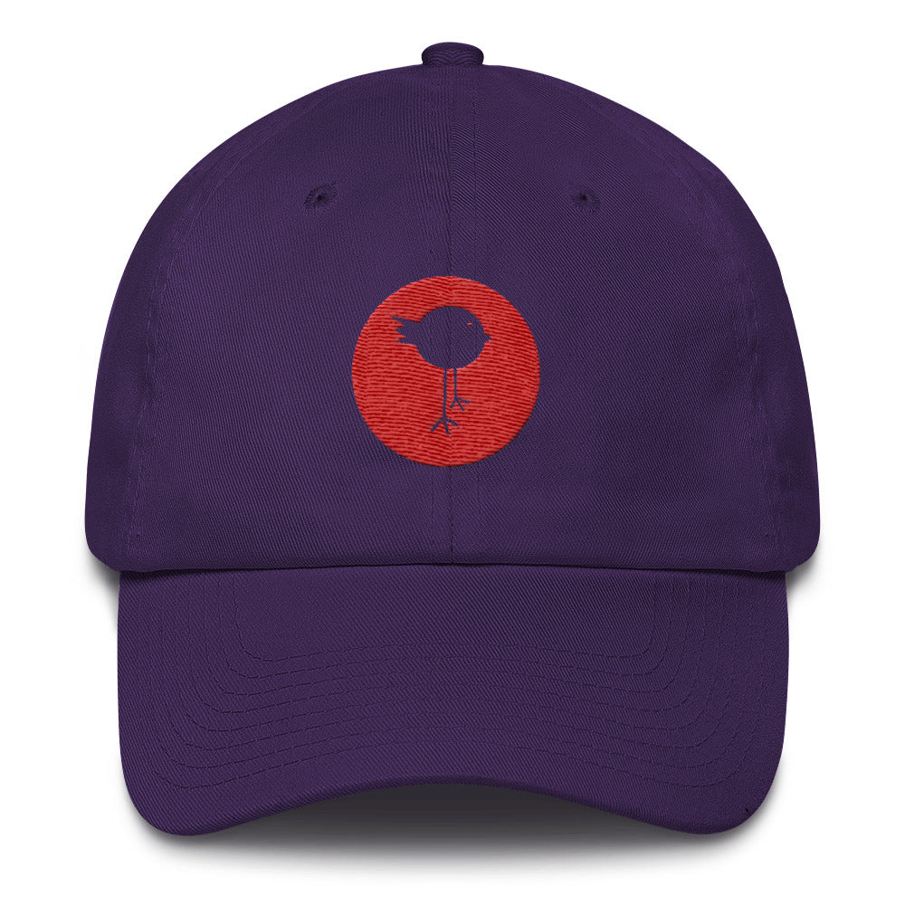Lucky Bird Single Logo Dad Hat Front and Back Print