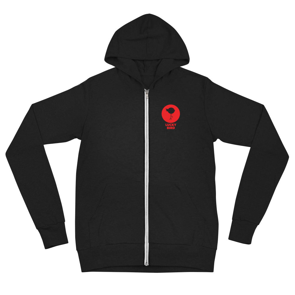 Lucky Bird Unisex zip hoodie