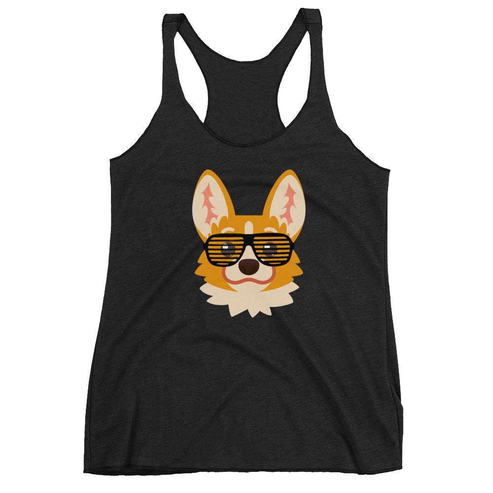 Party Corgi Women's Racerback Tank