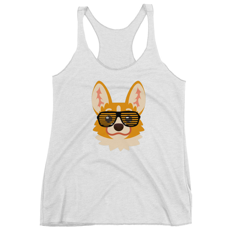 Party Corgi Women's Racerback Tank