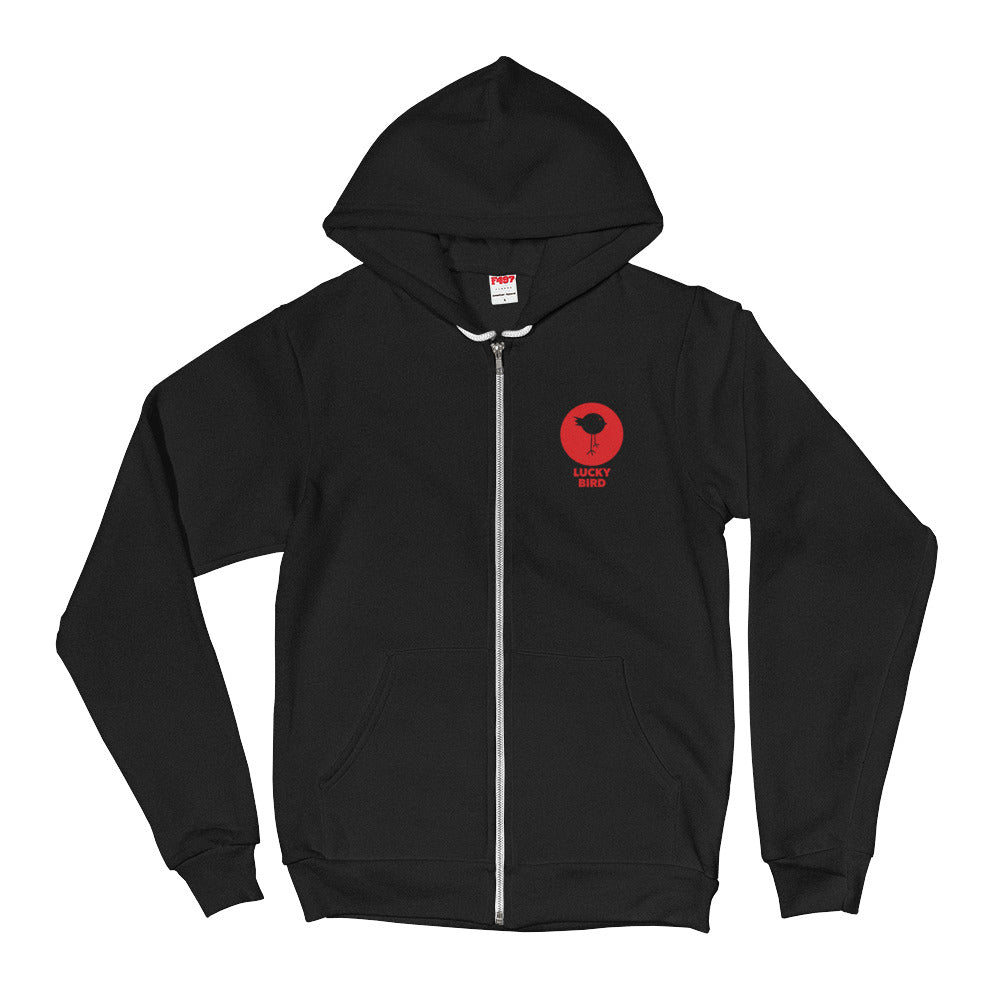 Lucky Bird Chest Logo Zip-up Hoodie