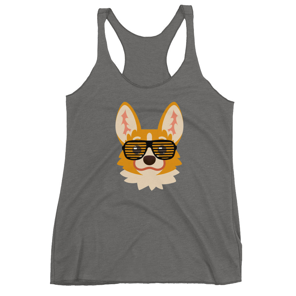 Party Corgi Women's Racerback Tank