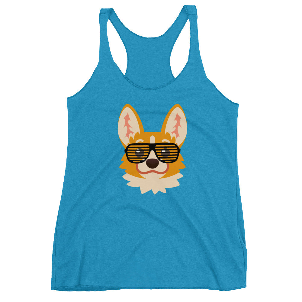 Party Corgi Women's Racerback Tank