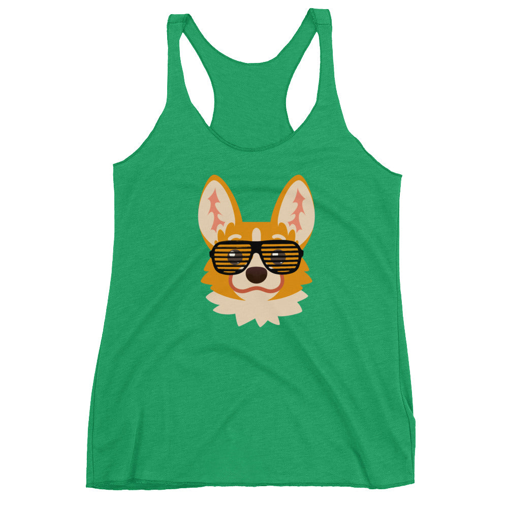 Party Corgi Women's Racerback Tank