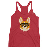 Party Corgi Women's Racerback Tank