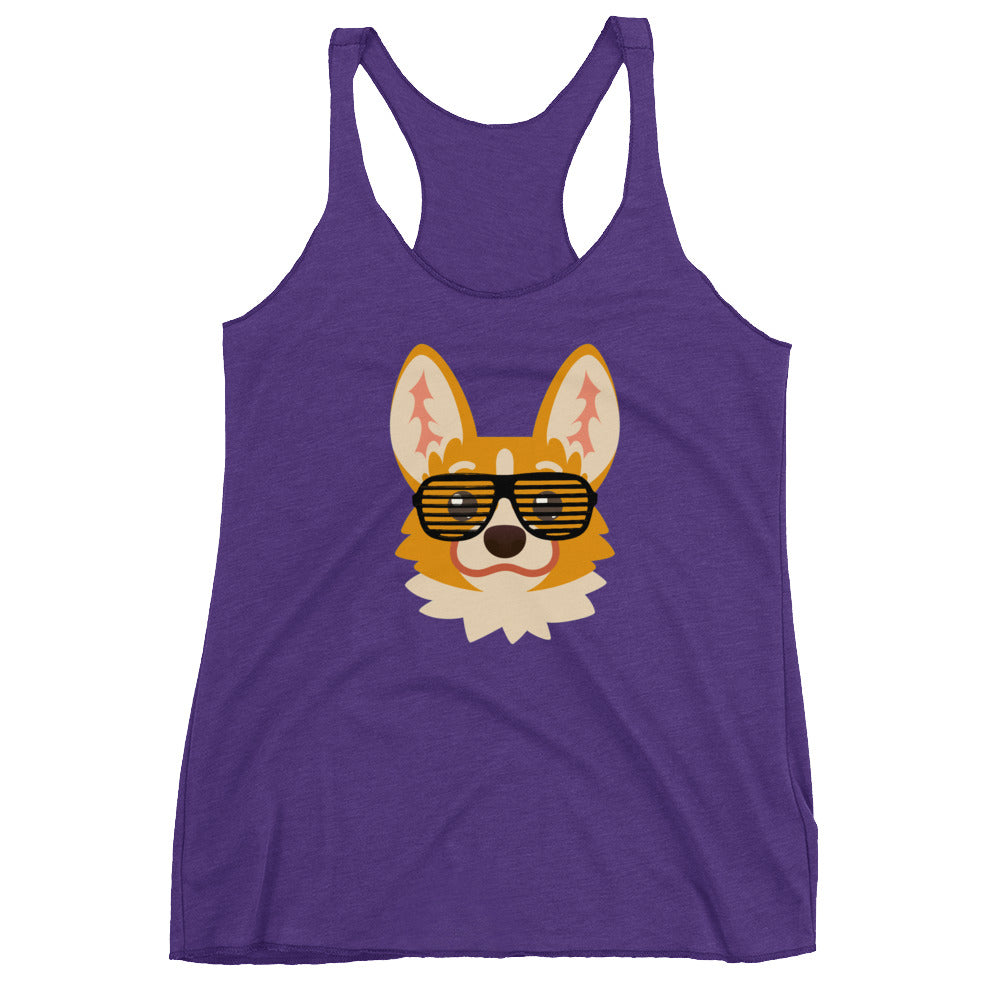Party Corgi Women's Racerback Tank