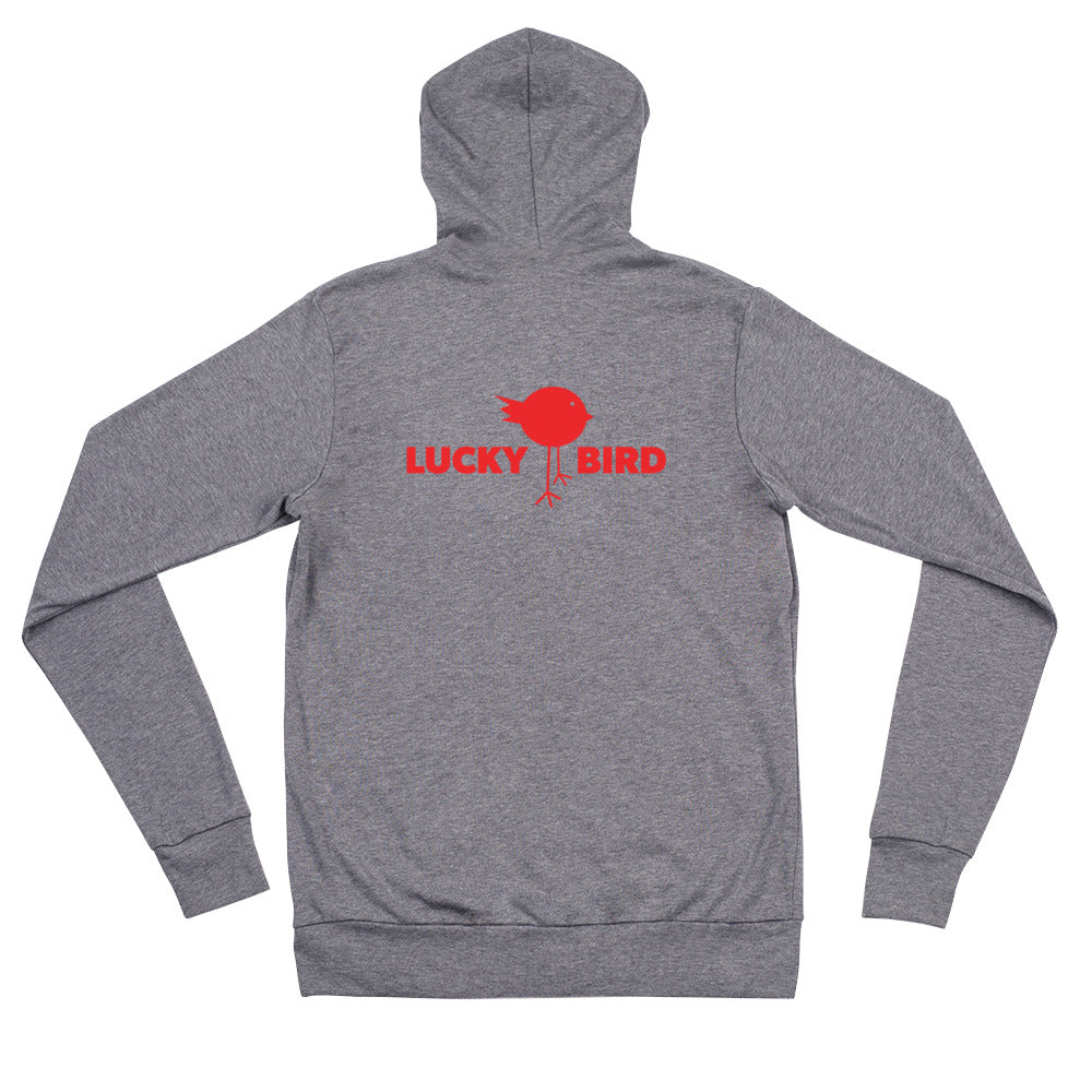 Lucky Bird Unisex zip hoodie