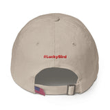 Lucky Bird Single Logo Dad Hat Front and Back Print