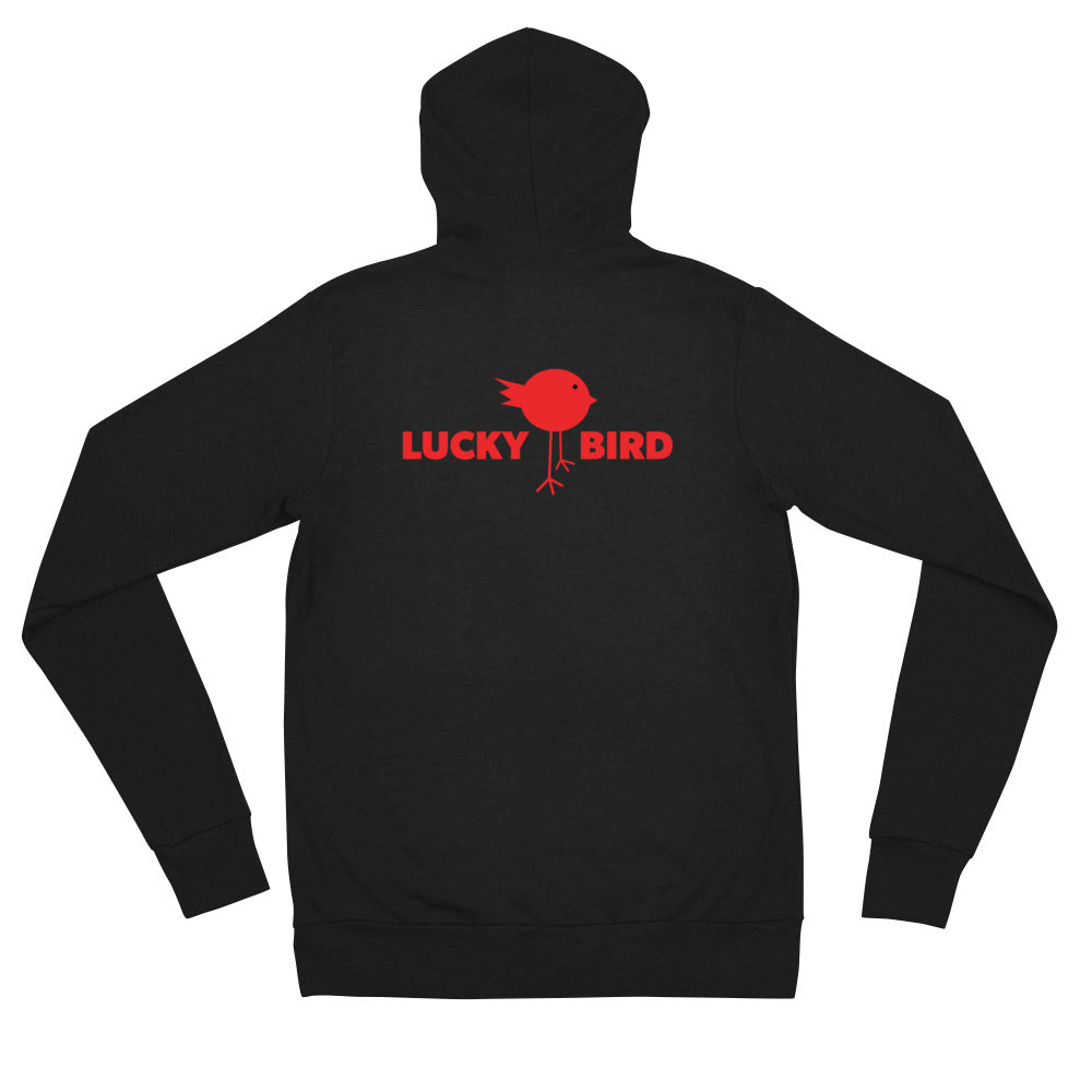 Lucky Bird Lightweight Unisex zip hoodie